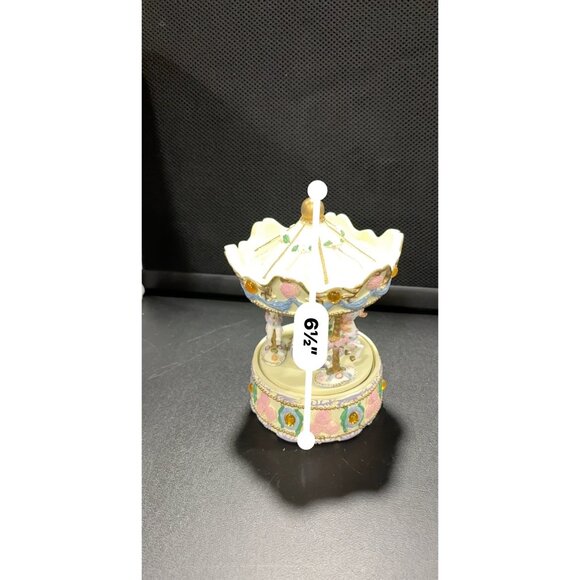 Vintage Musical Revolving Birthstone Carousel With Horses & Gem Accents November - Picture 12 of 14